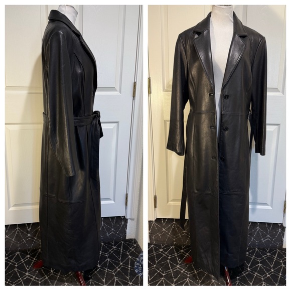Leather Trench Coat - Picture 2 of 12
